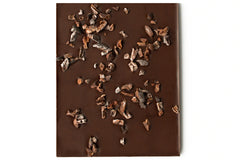 Abstract Chocolate Science with roasted cacao nibs